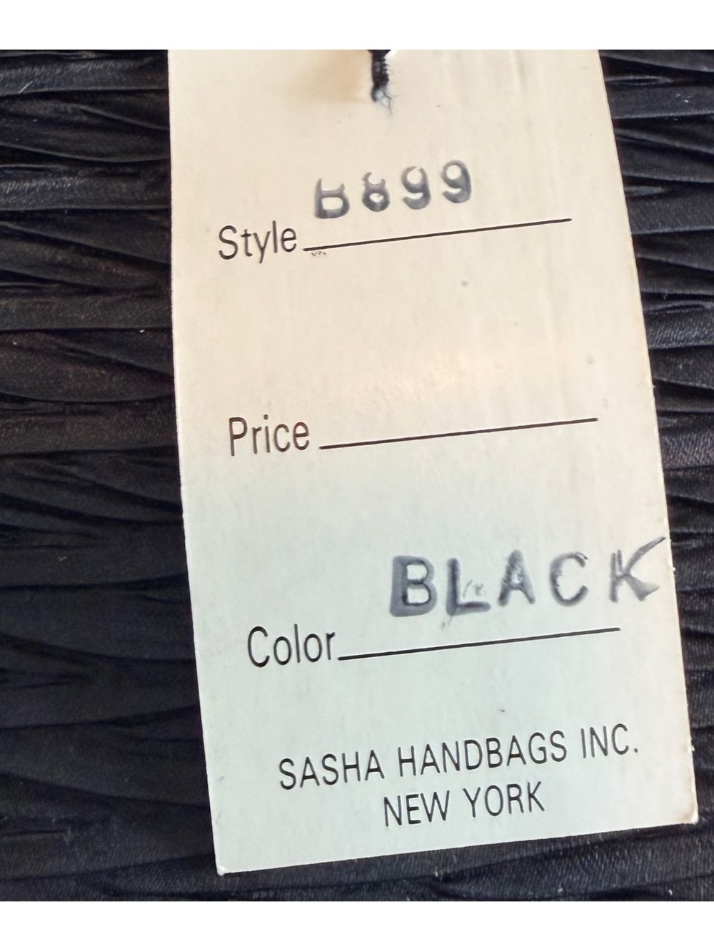Sasha Handbags Woven Design Evening Bag In Black - Picture 7 of 7